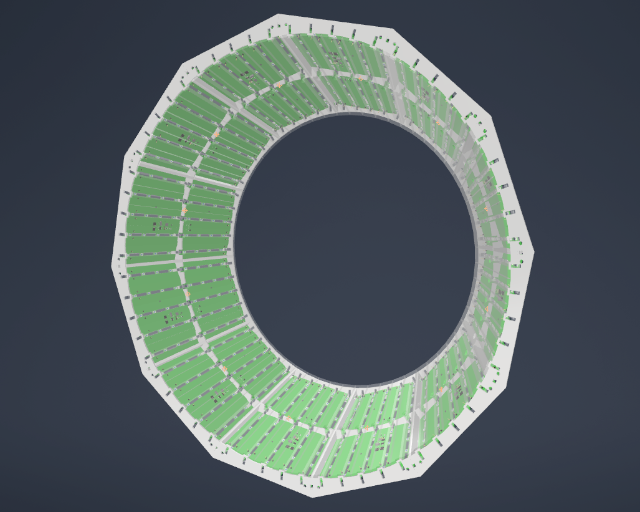 A CAD render of the final controller structure